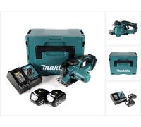 Makita DCS 552 RTJ 18 V sans fil scie circulaire portative pour métaux 136 mm en Makpac + 2x 5,0 Ah batterie et chargeur + lame de scie et lunettes de protection