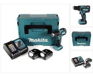 Makita DDF 456 RTJ Perceuse visseuse sans fil, 18V Li-Ion + 2x Batteries 5,0Ah + Chargeur