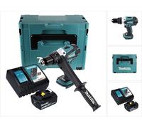 Makita DDF 458 RG1J Perceuse-visseuse 18 V, 91Nm+ 1x Batterie 6,0 Ah + Chargeur + Coffret Makpac