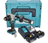 Makita DDF 492 RTJ Perceuse-visseuse sans fil 18 V 141 Nm Brushless + 2x batterie 5,0 Ah + chargeur + Makpac