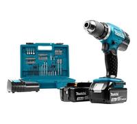 Makita DDF453SFX1 Perceuse visseuse + 2 batteries 18V 3Ah Li-ion + 74 accessoires + coffret