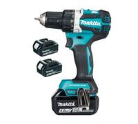 Makita DDF484RT3J - Set Perceuse Visseuse Li-Ion 18V (3x Batterie 5,0Ah) Dans MAKPAC - Moteur Brushless - 54Nm