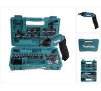 Makita DF 001 DW Perceuse visseuse sans fil 3,6V 1/4" + Coffret de transport + 1x Batterie 1,5Ah + 81pièces d'accessoires - sans Chargeur