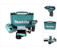 Makita DF 030 DWE Perceuse professionnelle sans fil, capacité de la batterie 1,3 Ah, tension de la batterie 10,8 V, capacité de perçage de 10 mm dans l'acier, vitesse variable, rotation à droite/gauch