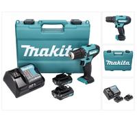 Makita DF 333 DSAE Perceuse-visseuse sans fil 12 V maxi 30 Nm + 2x Batteries 2.0 Ah + Chargeur + Coffret de transport