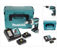 Makita DFS 250 RAJ Visseuse à cloison sèche sans fil 18 V Brushless + 2x Batteries 2,0 Ah + Chargeur + Coffret Makpac
