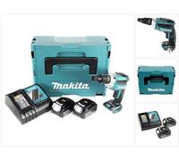 Makita DFS 251 RMJ 18 V Li-Ion Visseuses bardage Brushless + Coffret Makpac + 2x Batteries BL1840 4,0 Ah + Chargeur DC18RC