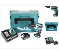 Makita DFS 251 RT1J Visseuse bardage sans fil18 V Li-Ion, sans balai + 1x Batterie BL1850 B 5,0 Ah + Chargeur DC18RC + Makpac