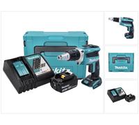 Makita DFS 452 RF1J Visseuse à cloison sèche sans fil 18 V Brushless + 1x Batterie 3,0 Ah + Chargeur + Makpac
