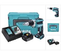Makita DFS 452 RG1J Visseuse à cloison sèche sans fil 18 V Brushless + 1x Batterie 6,0 Ah + Chargeur + Makpac