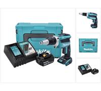 Makita DFS 452 RT1J Visseuse sans fil pour cloisons sèches 18 V brushless + 1x Batterie 5,0 Ah + Chargeur + Makpac