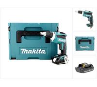 Makita DFS 452 Y1J Visseuse plaque de plâtre sans fil, sans balai,18V + 1x Batterie 1,5Ah + Makpac - sans chargeur