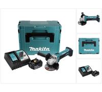 Makita DGA 452 RF1J Meuleuse d'angle sans fil 18 V 115 mm + 1x Batterie 3,0 Ah + Chargeur + Makpac