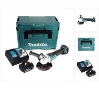 Makita DGA 504 RG1J Meuleuse d'angle sans fil 18 V 125 mm Brushless + 1x Batterie 6.0 Ah + Chargeur + Coffret Makpac
