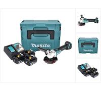 Makita DGA 504 RT3J Meuleuse d'angle sans fil 125mm Brushless 18V + 3x Batteries 5,0Ah + Chargeur + Coffret Makpac