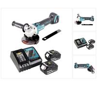 Makita DGA 506 RG Meuleuse d'angle sans fil 18 V 125 mm Brushless + 2x Batteries 6,0 Ah + Chargeur