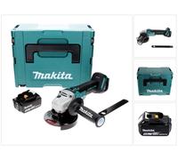 Makita DGA 506 T1J Meuleuse d'angle sans fil 18 V 125 mm brushless + 1x Batterie 5.0 Ah + Coffret Makpac - sans chargeur