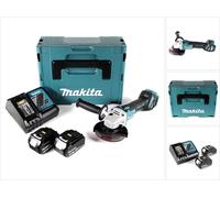 Makita DGA 511 RFJ Meuleuse d'angle sans fil 18V 125mm Brushless + 2x Batteries 3,0Ah + Chargeur + Coffret Makpac
