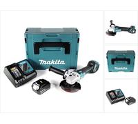 Makita DGA 511 RG1J Meuleuse d'angle sans fil 18V 125mm Brushless + 1x batterie 6,0Ah + chargeur + Makpac