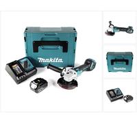 Makita DGA 511 RM1J Meuleuse d'angle sans fil 18V 125mm Brushless + 1x Batterie 4,0Ah + Chargeur + Coffret Makpac