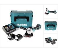 Makita DGA 511 RMJ Meuleuse d'angle sans fil 18V 125mm Brushless + 2x Batteries 4,0Ah + Chargeur + Coffret Makpac