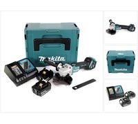 Makita DGA 513 RFJ Meuleuse d'angle sans fil 18V 125mm Brushless + 2x batterie 3,0Ah + chargeur + Makpac