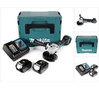 Makita DGA 517 RGJ Meuleuse d'angle sans fil 18V 125mm + 2x Batteries 6,0Ah + Chargeur + Coffret de transport Makpac 3
