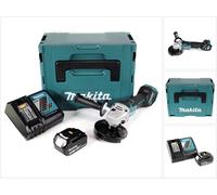 Makita DGA 517 RT1J Meuleuse d'angle sans fil 18V 125mm + 1x Batterie 5,0Ah + Chargeur + Coffret de transport Makpac 3