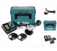 Makita DGA 517 RTJ meuleuse d'angle sans fil 18 V 125 mm sans balais + 2x batterie 5,0 Ah + chargeur + Makpac