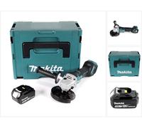 Makita DGA 517 T1J Meuleuse d'angle sans fil 18V 125mm + 1x Batterie 5,0Ah + Coffret de transport Makpac 3 - sans Chargeur
