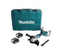Makita DGA 900 TKX2 Meuleuse d'angle sans fil 36V ( 2x18V ) 230mm Brushless + 2x Batteries 5,0Ah + Écrou de serrage rapide ''Ezynut'' + Coffret de transport - sans chargeur