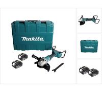 Makita DGA 900 TKX2 Meuleuse d'angle sans fil 36V ( 2x18V ) 230mm Brushless + 2x Batteries 5,0Ah + Écrou de serrage rapide ''Ezynut'' + Coffret de transport - sans chargeur