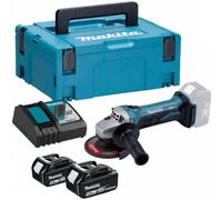 Meuleuse d'angle Makita Aku 115mm Li-ion LXT 18V/5.0Ah, Makpac DGA452RTJ