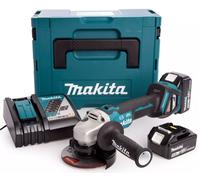 Meuleuse MAKITA Ø125 mm 18V Li-Ion + 2 batteries 5.0 Ah, chargeur, coffret - DGA513RTJ