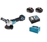 Makita DGA517RTJ Meuleuse D'angle Sans-fil - 18V Li-ion (2 Batteries 5,0 Ah) - Modèle ADT - MAKPAC - 125 Mm - Brushless