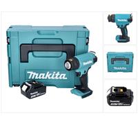 Makita DHG 180 F1J Pistolet à air chaud sans fil 550 °C 18V + 1x Batterie 3,0 Ah + Coffret Makpac - sans chargeur