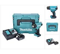 Makita DHG 180 RF1J Pistolet à air chaud sans fil 550 °C 18V + 1x Batterie 3,0Ah + Chargeur + Coffret Makpac