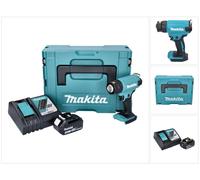 Makita DHG 180 RM1J Pistolet air chaud sans fil 18 V 550 C + 1x batterie rechargeable 4,0 Ah + chargeur + Makpac
