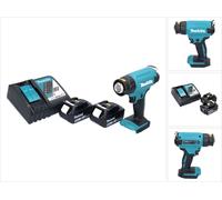 Makita DHG 180 RT Pistolet à air chaud sans fil 550°C 18V + 2x Batteries 5,0Ah + sans chargeur