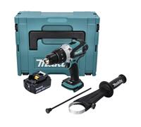 Makita DHP 458 M1J Perceuse-visseuse à percussion sans fil 18 V 91 Nm + 1x batterie 4,0 Ah + Makpac - sans chargeur