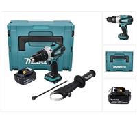 Makita DHP 458 M1J Perceuse-visseuse à percussion sans fil 18 V 91 Nm + 1x batterie 4,0 Ah + Makpac - sans chargeur