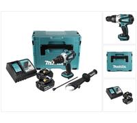 Makita DHP 458 RTJ Perceuse à percussion sans fil 18V 91Nm + 2x Batteries 5.0Ah + Chargeur + Makpac 2