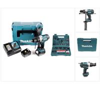 Makita DHP 458 RTJ Perceuse visseuse à percussion sans fil 91Nm 18V + 2x Batteries 5,0 Ah + Chargeur + Jeu d'embouts et de forets Makita 100 pcs + Makpac