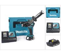 Makita DHP 458 RY1J Perceuse-Visseuse à Percussion Compacte sans fil 18V avec boîtier MAKPAC inclus Batterie BL 1815 N + chargeur DC18RC