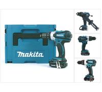 Makita DHP 458 Y1J Perceuse-visseuse à percussion sans fil 18V 91Nm + Coffret Makpac + 1x Batterie 1,5 Ah - sans chargeur