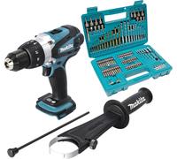 Makita DHP 458 Z Perceuse-visseuse à percussion sans fil 18 V 91 Nm + 102 pces Jeu de forets à embouts - sans batterie, sans chargeur
