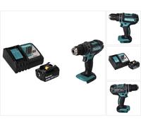 Makita DHP 482 RF1 Perceuse-visseuse à percussion sans fil 18 V 62 Nm + 1x batterie 3,0 Ah + chargeur
