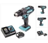 Makita DHP 482 RG1 Perceuse-visseuse à percussion sans fil 18 V 62 Nm + 1x batterie 6,0 Ah + chargeur
