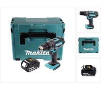 Makita DHP 482 T1J Perceuse-visseuse à percussion sans fil 18 V 62 Nm + 1x batterie 5,0 Ah + Makpac - sans chargeur