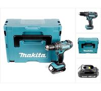 Makita DHP 482 Y1J Perceuse-visseuse à percussion sans fil 18 V 62 Nm + 1x batterie 1,5 Ah + Makpac - sans chargeur